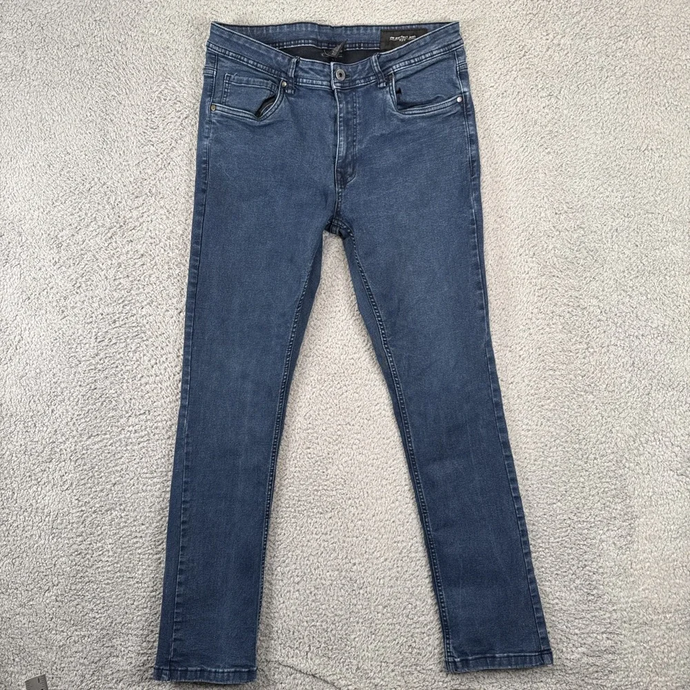 The Perfect‎ Jean NYC Jeans Mens 32x32 (fit 32x29) Blue Slim Fit Stretch Premium